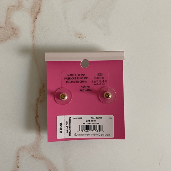 KATE SPADE NWT Glitter Gumdrop Stud Earrings - Picture 3 of 6